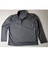 Callaway Mens Gray Long Sleeve 1/4 Zip Neck Pullover Activewear Top Golf... - $19.96