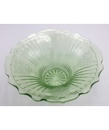 Anchor Hocking Depression Glass Mayfair Open Rose Green Fruit Bowl - $55.74 CAD