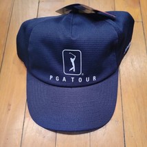 Men&#39;s Adjustable Mesh Golf Hat Cap PGA Tour Logo Breathable Navy New w Tags - £10.90 GBP