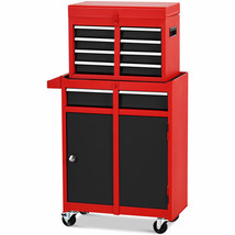 Costway Tool Organizer Large Capacity Tool Chest Cabinet 4-Wheel Rolling... - $293.30