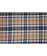 Scottish Camel Thompson Tartan Acrylic Two yard Fabric Plaid 13Oz Weight - $41.00