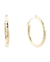 New Made In Usa 14kt Gold  20 Mm Hoop 14k Gold  Earrings - £117.66 GBP