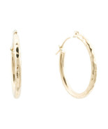 New Made In Usa 14kt Gold  20 Mm Hoop 14k Gold  Earrings - £125.53 GBP