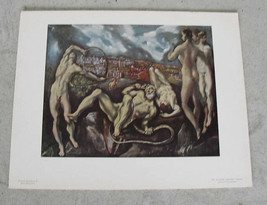 Vintage El Greco Print Laocoon Odd Nude Men - £17.07 GBP