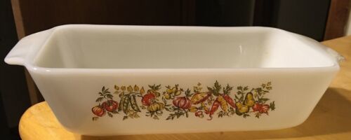 White Vintage Baking Dish Loaf w/ Vegetables - $11.29
