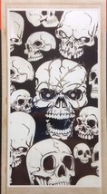 Halloween Decorative Door Cover Decor Skeleton Skulls Cut to Fit 30&quot;x60&quot; NEW - £5.38 GBP