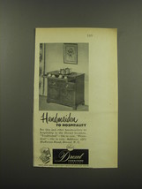 1949 Drexel Furniture Ad - Handmaiden to hospitality - £13.79 GBP