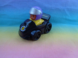 Fisher Price Little People Wheelies Michael in Black Race Car #8 - $2.96