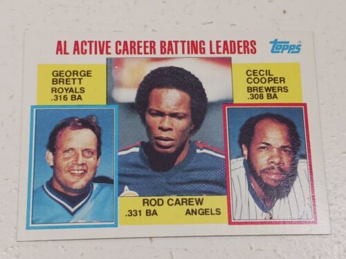 Primary image for Rod Carew George Brett Cecil Cooper 1984 Topps Batting Leaders Card #710