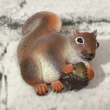 Squirell With Chestnut Plastic Pin Lapel Pin Animal Wildlife Fall Vintage - £9.39 GBP