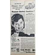 GOLD MEDAL-Peanut Butter Cookies-Betty Crocker Way-WWII-1942 Vintage Pri... - $19.99 CAD
