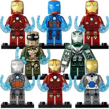8pcs/set Iron Man Armor- MK9 MK10 MK11 MK13 MK23 MK26 MK27 Minifigure Toys - $16.99