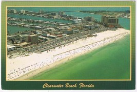 Florida Postcard Clearwater Beach &amp; Marina - £2.33 GBP