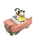 Vintage COWS Cruising in Pink Cadilac Salt &amp; Pepper Shakers by  Clay Craft - £85.14 GBP