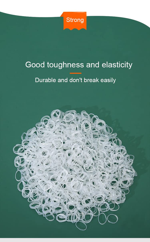 2000 PCS Clear Elastic Mini Ponytail Rubbers Ties, Soft Non-Slip Small Hair Acce Item image 3