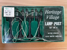 Department 56 Heritage Village #5996-0 Lamp Post - 1 Package - Set Of 4 - £9.42 GBP