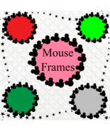 Mouse Color Frames 1b-Digital ClipArt-Art Clip-Gift Tag-Invitations-gift... - $37.17 MXN