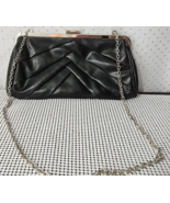 VTG Elegant Black Pleated Clutch Purse Women&#39;s Formal Handbag (Fair Cond... - $19.90