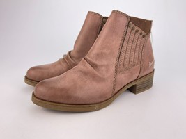 Blowfish Malibu Vada Ankle Boot 7.5 Slate Local Sheriff Tan Back Zip 1.5&quot; Heel - $23.17