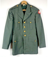 Korean Conflict War Military 4th US Army Dress Jacket Patches Green Vtg ... - $127.78 CAD