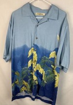 Tommy Bahama Embroidered Camp Shirt Silk Hawaiian Aloha Men’s Large - £27.96 GBP