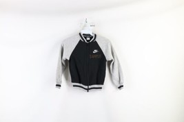 NOS Vintage 80s Nike Boys Medium Sample Spell Out Full Zip Track Jacket Black - $44.50