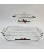Anchor Hocking Applejack Casserole And Baking Dish 1970&#39;s - $89.09