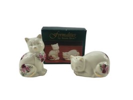 Cat Formalities by Baum Bros. Victorian Rose Salt &amp; Pepper Shakers w Box - $18.02