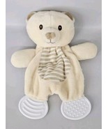 Animal Adventure Bear Lovey Teether Plush Sensory Crinkle Toy Cream Stri... - $19.50 CAD