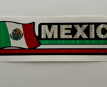 Mexico Flag Reflective Sticker, Coated Finish, Side-Kick Decal 12x2/12 - $2.99