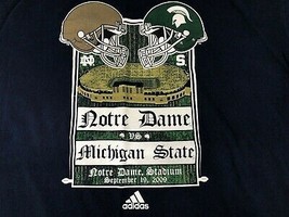 Notre Dame Fighting Irish Michigan State 2009 Adidas Mens Graphic T-Shir... - £7.77 GBP
