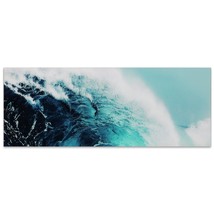 Frameless Free Floating Tempered Glass Art by EAD Art Coop - Blue Wave 1 - £175.85 GBP