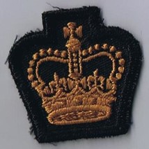 Canadian Armed Forces Queen&#39;s Crown Gold On Black - £3.94 GBP