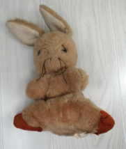 Eden vintage plush musical brown bunny rabbit movement felt feet Peter c... - £10.30 GBP