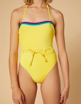 NEW Juicy Couture Classic Terry Halter Yellow One Piece Swimsuit (Size L) - £31.89 GBP