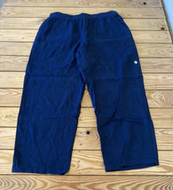 Susan graver NWOT Women’s Easy Linen Utility Crop Pants Size M Navy Sf18 - £14.99 GBP