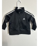 Adidas Toddler Jacket &amp; Pants Black Tracksuit 2pc Set Size 2T - $27.71