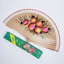 Hand Painted Folding Fan Wood Flamenco Dancer Granada Artesanias Medina Souvenir - £30.04 GBP