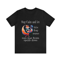 Woman&#39;s Cartoon Fox T-shirt | Gift For Nurses | Frown Upside Down - £19.00 GBP+