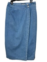 Vintage Y2K Ruff Hewn Denim Wrap Skirt High Waist Country Farmgirl South... - €21,11 EUR