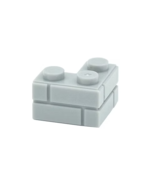 SM Grey Brick Corner Construction Brick Piece Custom Minifigures  - $7.89