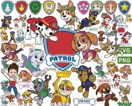 Paw Patrol Svg Png Bundle, Designs Dogs Svg Bundle - £2.20 GBP
