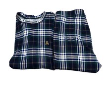 Gap Organic Cotton Blue Plaid L/S Pajama PJ Set Kids Size 14 - $520.41 MXN