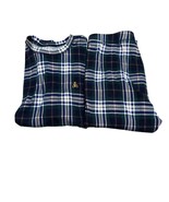 Gap Organic Cotton Blue Plaid L/S Pajama PJ Set Kids Size 14 - $520.41 MXN