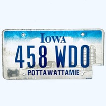  United States Iowa Pottawattamie County Passenger License Plate 458 WD0 - £13.22 GBP