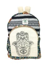 Handblocked Printed Jute Shoulder Bag for Travel College School - £19.61 GBP