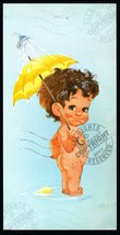 Big Eye Children : Little Boy in the Bath with Umbrella &quot;Nude Cuties&quot; se... - £28.09 GBP