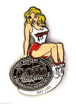 HOOTERS RESTAURANT 20th ANNIVERSARY GIRL BAY CITY LAPEL BADGE PIN - $14.50