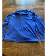 Callaway Golf Weather Series 1/4 Zip Pullover Blue Mens M Stretch, Fleece - $19.79