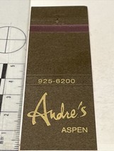 Vintage Matchbook Cover  Andre’s  Aspen, CO  gmg  Unstruck  Club &amp; Disco - £9.87 GBP